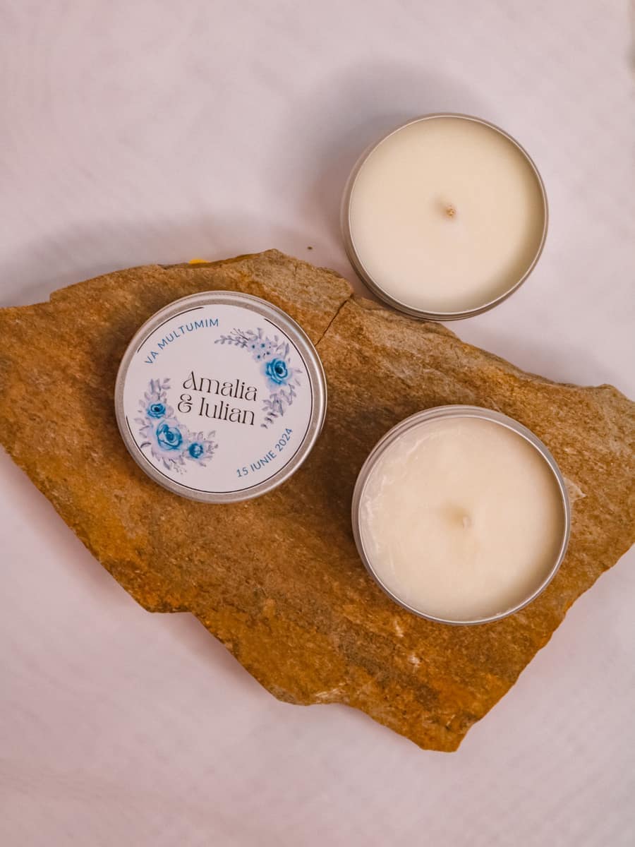 Marturii Nunta lumanare Cutiuta metalica 50g - imagine 23
